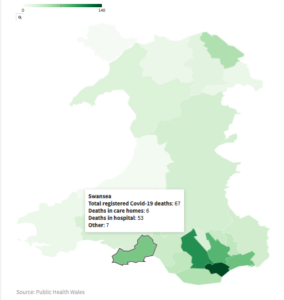 Covid 19 wales death locations