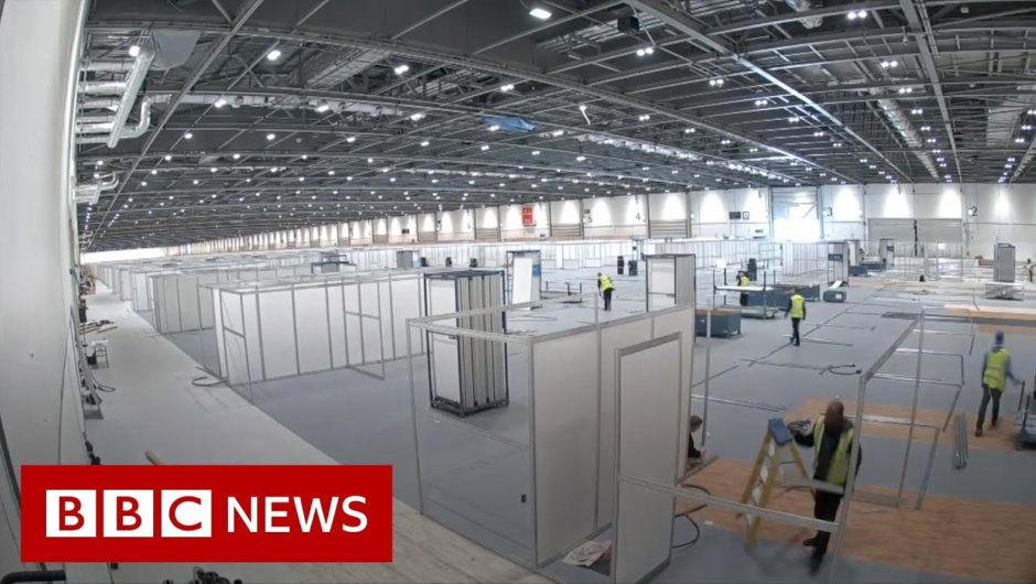 Timelapse of new London coronavirus hospital – BBC News